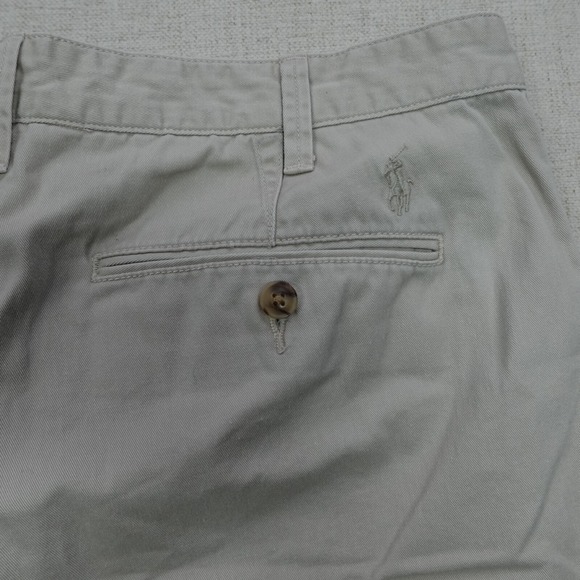 Polo Ralph Lauren Shorts Mens 36 Beige Khaki Chino Mid Rise Relaxed Fit Summer - Picture 3 of 14